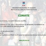 Convite: Memorial Acadêmico do professor João Xavier