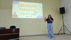 Presidente do CA, Jaciane Celestino, recepcionando os Feras