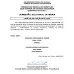 Homologação da Chapa Inscrita para as Eleições de Diretor e Vice do Instituto de Ciências Farmacêuticas