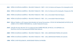 Prêmios recebidos pelo Prof. Ticiano Gomes do Nascimento