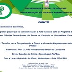 Convite para Aula Inaugural do PPGCF, Turma 2018.1